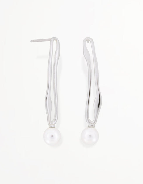 Elegant Sterling Silver & Pearl Studs for Career Woman